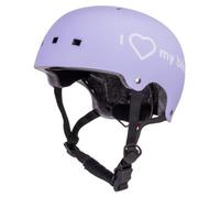 sun baby Casco para Niños, Talla S (50-54 cm), Casco Bicicleta Niños con Ajuste perimetral, mentonera, Cierre magnético, Rejillas de ventilación (Violeta)