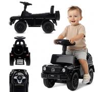 sun baby Coche de Empuje Mercedes Benz G, Coche para Niños a Partir de 1 año, Volante con Sonido, guantera, Rueda de Repuesto Falsa (Negro)