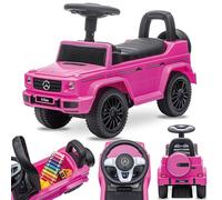 sun baby Coche de Empuje Mercedes Benz G, Coche para Niños a Partir de 1 año, Volante con Sonido, guantera, Rueda de Repuesto Falsa (Rosa)