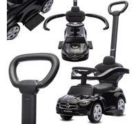sun baby Coche de Empuje Mercedes C-Class, Coche para Niños a Partir de 1 año, Respaldo Alto, Volante con Audio, reposapiés Extensibles, Compartimento portaobjetos (Negro)