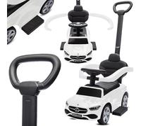 sun baby Coche de Empuje Mercedes C-Class, Coche para Niños a Partir de 1 año, Respaldo Alto, Volante con Audio, reposapiés Extensibles, Compartimento portaobjetos (Blanco)