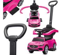 sun baby Coche de Empuje Mercedes C-Class, Coche para Niños a Partir de 1 año, Respaldo Alto, Volante con Audio, reposapiés Extensibles, Compartimento portaobjetos (Rosa)