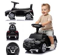 sun baby Coche de Empuje Mercedes C-Class, Coche para Niños a Partir de 1 año, Volante con Audio, Asiento con Respaldo, Espacio portaobjetos bajo el Asiento, protección antivuelco (Negro)