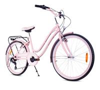 sun baby Heart Bike Bicicleta para niña 20 Pulgadas, Rosa, Bicicleta Infantil de 8 a 12 años con 7 velocidades, portaequipajes, Guardabarros metálicos, Freno en V, Protector de Cadena