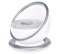 SUN BABY Orinal infantil Premium Glamour 2 en 1 con función de silla - asiento acolchado, cubeta extraíble, respaldo alto, antideslizante, para niños de 18 a 36 meses - Blanco y plateado