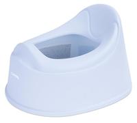 sun baby Orinal para niños 18-36 meses, patas antideslizantes, respaldo ergonómico, recipiente extraíble, plástico resistente, hasta 15 kg (Azul-Blanco)