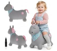 SUN BABY Saltador Hinchable para Niños hasta 45 Kg sin BPA, de 1 año, Pelotas saltarinas para niños (Poni marrón)