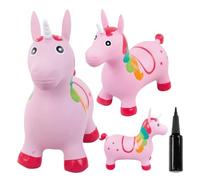 SUN BABY Saltador Hinchable para Niños hasta 45 Kg sin BPA, de 1 año, Pelotas saltarinas para niños (Unicornio Rosa)