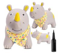 SUN BABY Saltador Hinchable para Niños hasta 45 Kg sin BPA, de 1 año, Pelotas saltarinas para niños (Unicornio Gris)