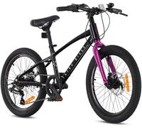sun baby Tatra Bikes Bicicleta Infantil 20 Pulgadas, Bici para niños con Cuadro de Aluminio, 6 Cambios, Frenos de Disco, Timbre, reposapiés, reflectores (Negro Violeta)