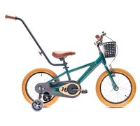 sun baby Verdant Bike Bicicleta Infantil de niño con Ruedas de Entrenamiento 16 Pulgadas, de niño 2-6 años, Manillar Ajustable y Timbre, V-Break y Freno de Torpedo (16 Pulgadas, Verde Oscuro)