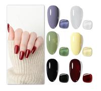 Sun&Beam Nails One-Step - Esmalte de uñas de gel 3 en 1, sin base ni capa superior, sin necesidad de limar, apto para UV/LED, fácil de quitar, 6 unidades (17+20+27+32+39+42)