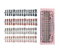 Sun&Beam Nails Press-On M301 - Juego de 120 uñas postizas 4 en 1, reutilizables, fáciles de aplicar