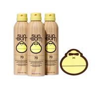 Sun Bum Original Hidratizating Sunscreen Spray SPF 70 con pegatina soleada Vegan y arrecifes Ocinoxato y Oxibenzone Free Broad Spectrum UVA/UVB Sunsp