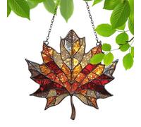 Sun Catcher - Acrylic, 5,91 x 5,91 in Maple Leaf Pendant Light-Reflecting Ornament Thanksgiving Decor | Wall-Mountable Autumn Display Garden Window Charm, Decorative Hanging Art For , Bedrooms