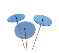 Sun Catcher Garden Decor Resplandeciente Discos de Sol 3 Grandes Estacas de Jardín 75cm Altura Ornamento Regalo de Jardinero Atrapador de Sol Decoración de Jardín, Colour:Fluorescent Blue