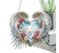 Sun Catcher, Love Hot Air Balloon Window Pendant, 2D Acrylic Hanging Ornament, Colorful Window and Wall Decor For Home Patio, Lightweight Artistic Decoration and Unique Gift Idea, 30x26x1cm