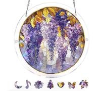 Sun Catcher Puzzle, Acrylic Flower Decor, 3D Stained Gear with Smart Style, Craft Aid for Daily Fun, Glow Mate, Sun Catcher Puzzle for Adults Spring Summer Holiday Birthday Party Living Room Bedroom