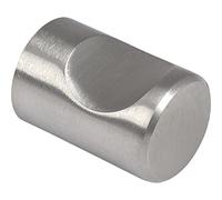 Sun Chain Pomo para muebles Skat Ø 15 mm - Pomo para cajones profundidad 22 mm - Pomo pequeño para cajones de acero inoxidable cepillado