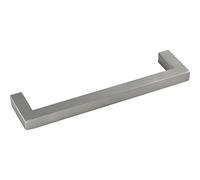 Sun Chain Tirador cuadrado para muebles Merope LA 160 mm, ancho 170 mm, acero inoxidable cepillado