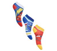 Sun City Cars Lightning McQueen - Calcetines deportivos para niños (6 pares), rojo, 31-34 cm