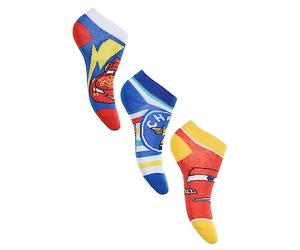 Sun City Cars Lightning McQueen - Calcetines deportivos para niños (6 pares), rojo, 31-34 cm
