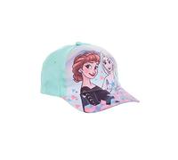 Sun City Frozen - Gorra infantil de la reina de hielo Anna & Elsa, gorra de béisbol para niña, color: turquesa, talla: 52, turquesa, 52 cm