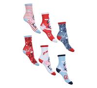 Sun City Peppa Pig George - Juego de 6 pares de calcetines para niños, multicolor, 31-34