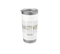 Sun City vintage del oeste de Arizona Vaso térmico de acero inoxidable de doble pared