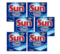 Sun Classic - Detergente para lavavajillas con sal regeneradora (1 kg, 6 unidades)