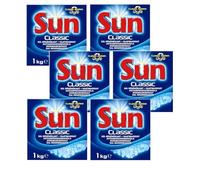 SUN CLASSIC - Sal regenerante 1 kg Detergente para lavavajillas - Pack de 6