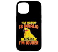 Sun Conure Parrot Joke Funny Bird Lover Tropical Loro Carcasa para iPhone 15