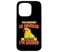 Sun Conure Parrot Joke Funny Bird Lover Tropical Loro Carcasa para iPhone 15 Pro