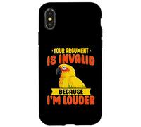 Sun Conure Parrot Joke Funny Bird Lover Tropical Loro Carcasa para iPhone X/XS