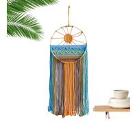 Sun Dream Catcher - Decoración Sunrise Dreamcatcher, Macrame Dream Catcher | Tapiz tejido de atrapasueños bohemios grandes, arte de pared colgante de pared de Macrame, colgante de pared de Macrame par