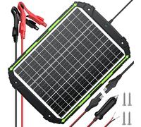 Sun Energise Cargador de batería Solar Impermeable de 12 V 25 W Pro - Controlador de Carga MPPT Integrado + Carga de 3 etapas - Cargador de Goteo de Panel Solar de 25 W con Soportes de Montaje