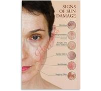 Sun Exposure Damage Diagram Poster Canvas Print