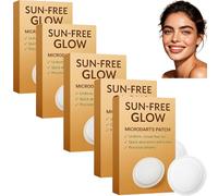 Sun-Free Glow Micro Needle Patch,Self Tanning Patches, Tans Without Sun, Natural Ingredients, Enhancing Natural Skin Tone for All Skin Type (5 unidades)
