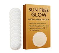 Sun Free Glow Microneedle Patches - Bronze Finish Self-Tanners | 10 Pieces Quick Absorption Streak-Free Tan, For Women Men Long-Lasting Radiance Healthy Complexion