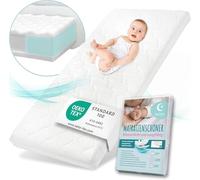 Sun Garden Colchón para bebé, colchón Infantil de 70x140 cm con Borde de Seguridad + Protector de colchón, Oeko-Tex 100, colchón para Cuna, Cama Infantil o Cuna de Viaje, Funda Lavable hasta 60°C.
