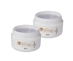 Sun Garden Nails economy set 2 x 30 ml UV build-up gel fibra de vidrio gel transparente premium