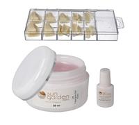 Sun Garden Nails Gel de fibra de vidrio UV, 30 ml, 100 unidades, 7 g de pegamento
