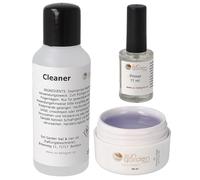 Sun Garden Nails Set de uñas con gel sellador de 30 ml, limpiador de imprimación, 100 ml, gel UV, set de salón de uñas