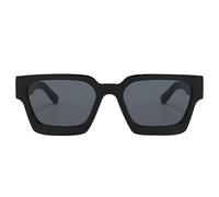 Sun Glasses, Retro UV Glasses, Lightweight Vintage Look Portable Compact Fashion Style Sturdy Frame PC Material, Summer Eyeglass for Travel Outdoor Long Ride Photo, 5.71x5.71x1.46Inches, Black