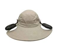 Sun Hat with Fan, 3-Speed Waterproof Sunshade, Outdoor Cooling Bucket Hat, Summer Travel Camping Hiking Fishing Gardening Beach Daily Wear for Men Dad, Breathable Hands-Free Blower, Adjustable Fit