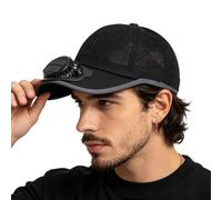 Sun Hat with Fan - Wide Brim Breathable Three-Speed Fan