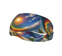 Sun High In The Sky - Banda deportiva para el sudor para mujeres y hombres, adecuada para correr, yoga, fitness, fútbol