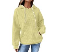 Sun Hoodie - Sudadera para mujer, manga larga, con capucha, con capucha, para mujer, con cremallera, con bolsillo, canguro, abrigos para todos los días, chaqueta a cuadros, ropa informal, sudadera