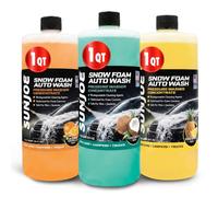 Sun Joe 3 Pack Premium Snow Foam Car Wash Soap & Cleaner Concentrate, Can Be Used On Vinyl, Aluminum, Wood, & Brick, Removes Dirt & Grime, SPX-AW3Q