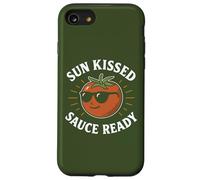 Sun Kissed Sauce Ready Funny Tomate Gafas de sol Carcasa para iPhone SE (2020) / 7 / 8